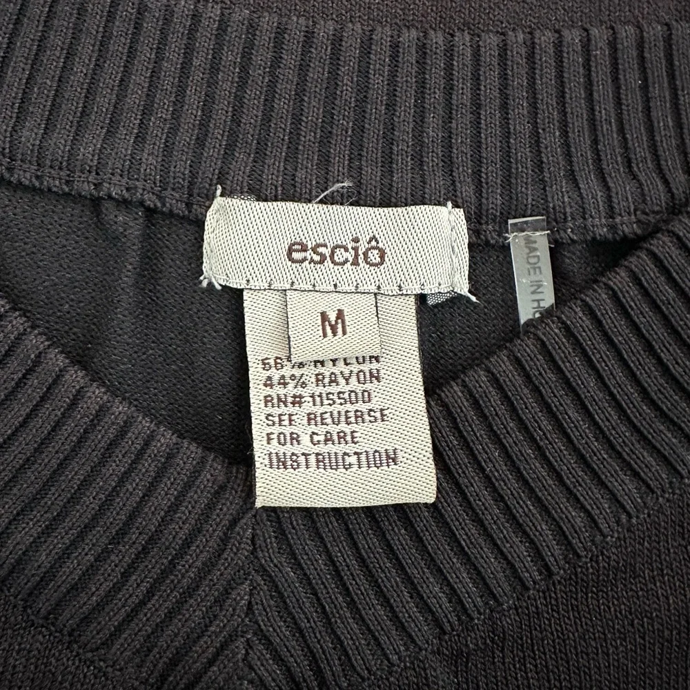 Escio Black Sweater Set, Size M